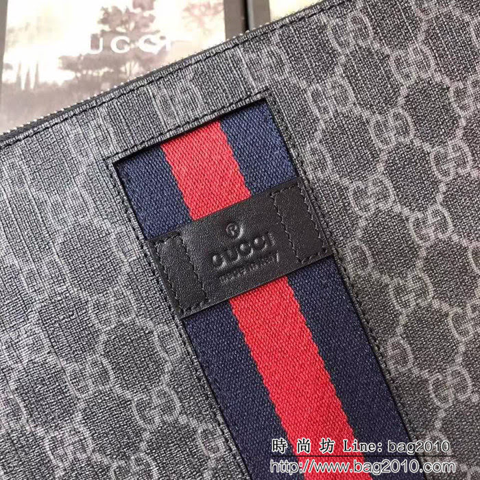 GUCCI古馳 原單 GG圖案 Supreme高級PVC牛皮手包 433666 克皮克PVC WTG1346